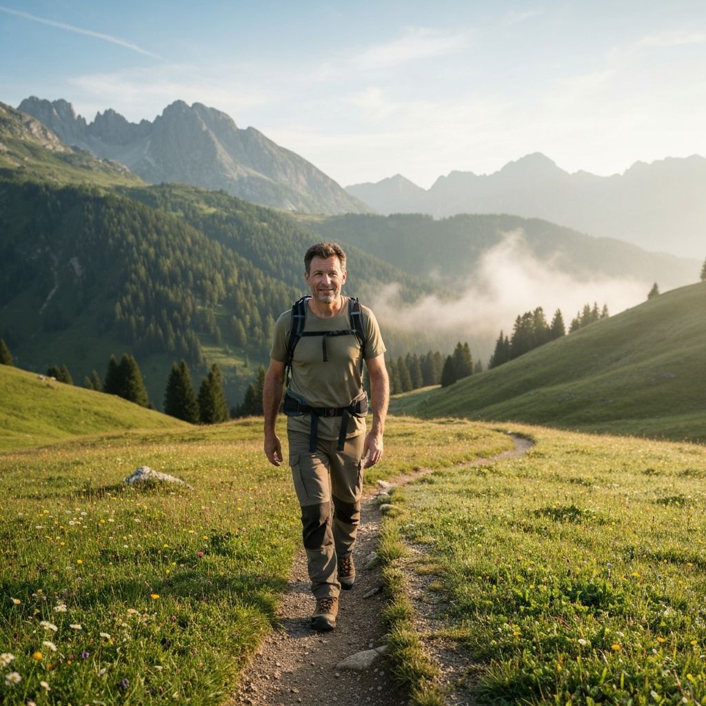 Man walking in nature